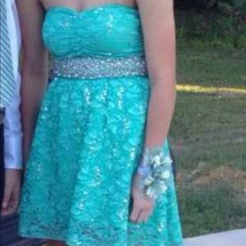Teal Homecoming dress, size 1